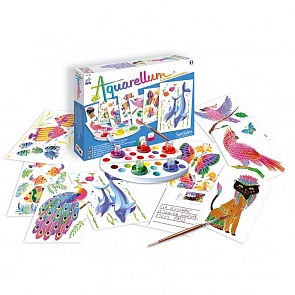 Акварельная раскраска - Почтовые открытки Природа, с красками (SentoSpherE, 680k)